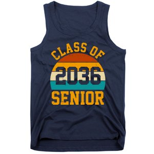 Class Of 2036 Senior Retro Sunset Tank Top