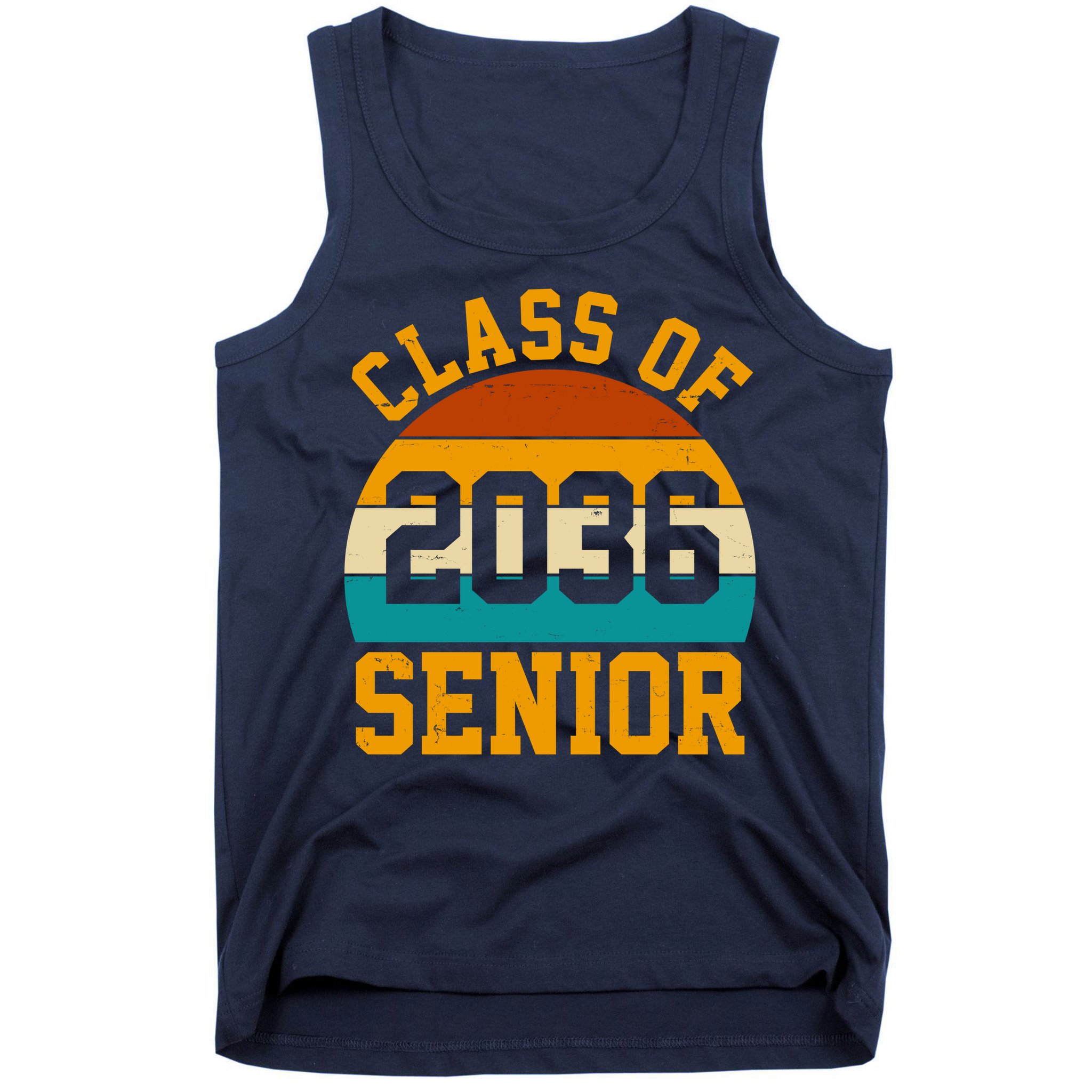 Class Of 2036 Senior Retro Sunset Tank Top