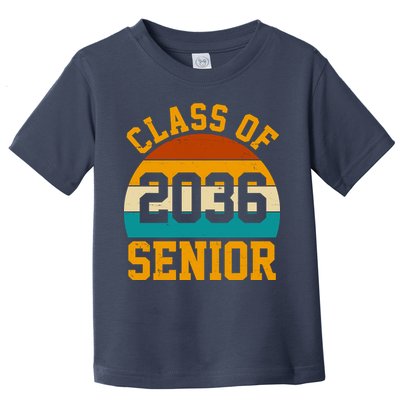 Class Of 2036 Senior Retro Sunset Toddler T-Shirt