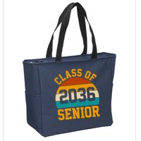 Class Of 2036 Senior Retro Sunset Zip Tote Bag