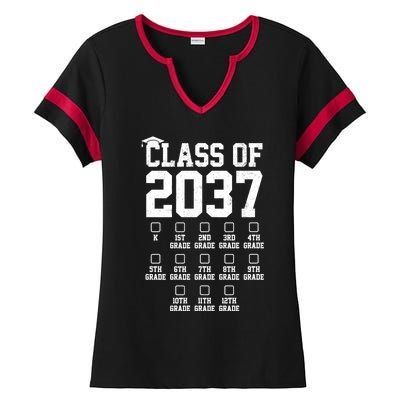 Class Of 2037 Grow With Me Ladies Halftime Notch Neck Tee