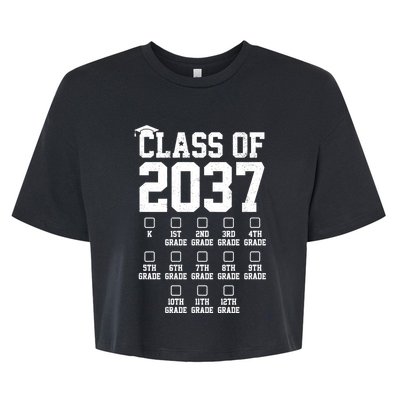 Class Of 2037 Grow With Me Bella+Canvas Jersey Crop Tee