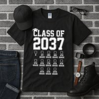Class Of 2037 Grow With Me Tall T-Shirt