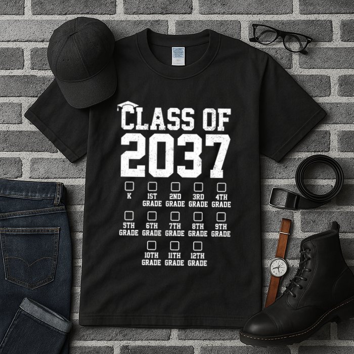 Class Of 2037 Grow With Me Tall T-Shirt