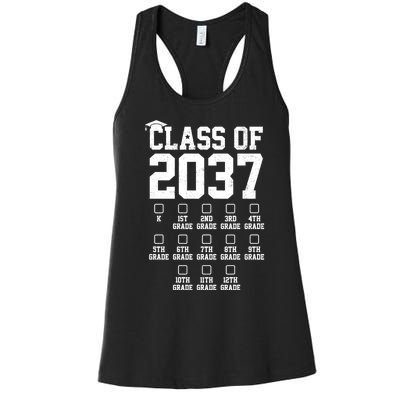 Class Of 2037 Grow With Me Women's Racerback Tank