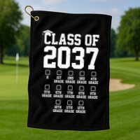 Class Of 2037 Grow With Me Golf Towel