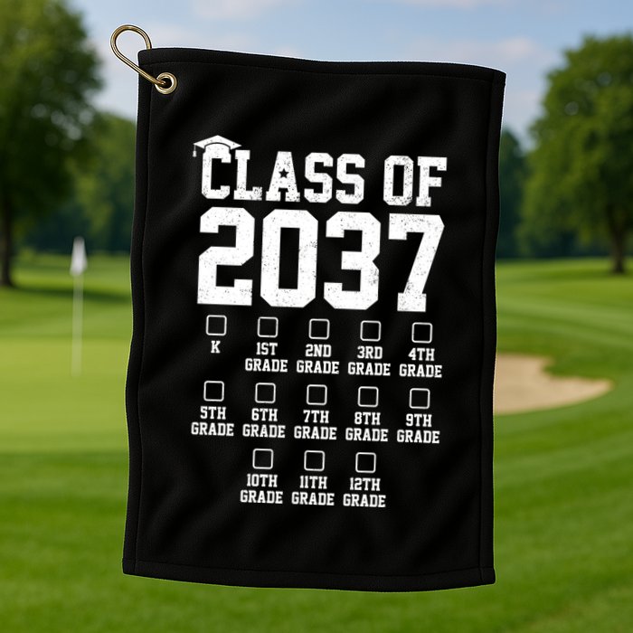 Class Of 2037 Grow With Me Golf Towel