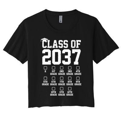 Class Of 2037 Grow With Me Women's Crop Top Tee