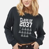 Class Of 2037 Grow With Me Cropped Pullover Crew