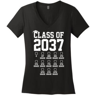 Class Of 2037 Grow With Me Women's V-Neck T-Shirt