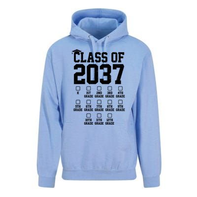 Class Of 2037 Grow With Me Unisex Surf Hoodie