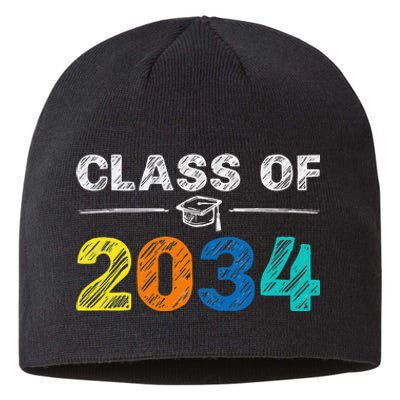 Class of 2034 Grow With Me First Day of School Graduation Sustainable Beanie