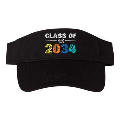 Class of 2034 Grow With Me First Day of School Graduation Valucap Bio-Washed Visor