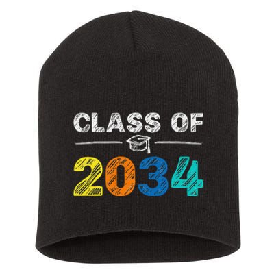 Class of 2034 Grow With Me First Day of School Graduation Short Acrylic Beanie