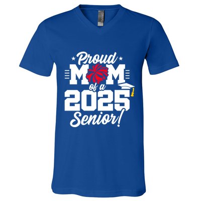 Class Of 2025 Senior Year Cheer Mom Senior 2025 Gift V-Neck T-Shirt