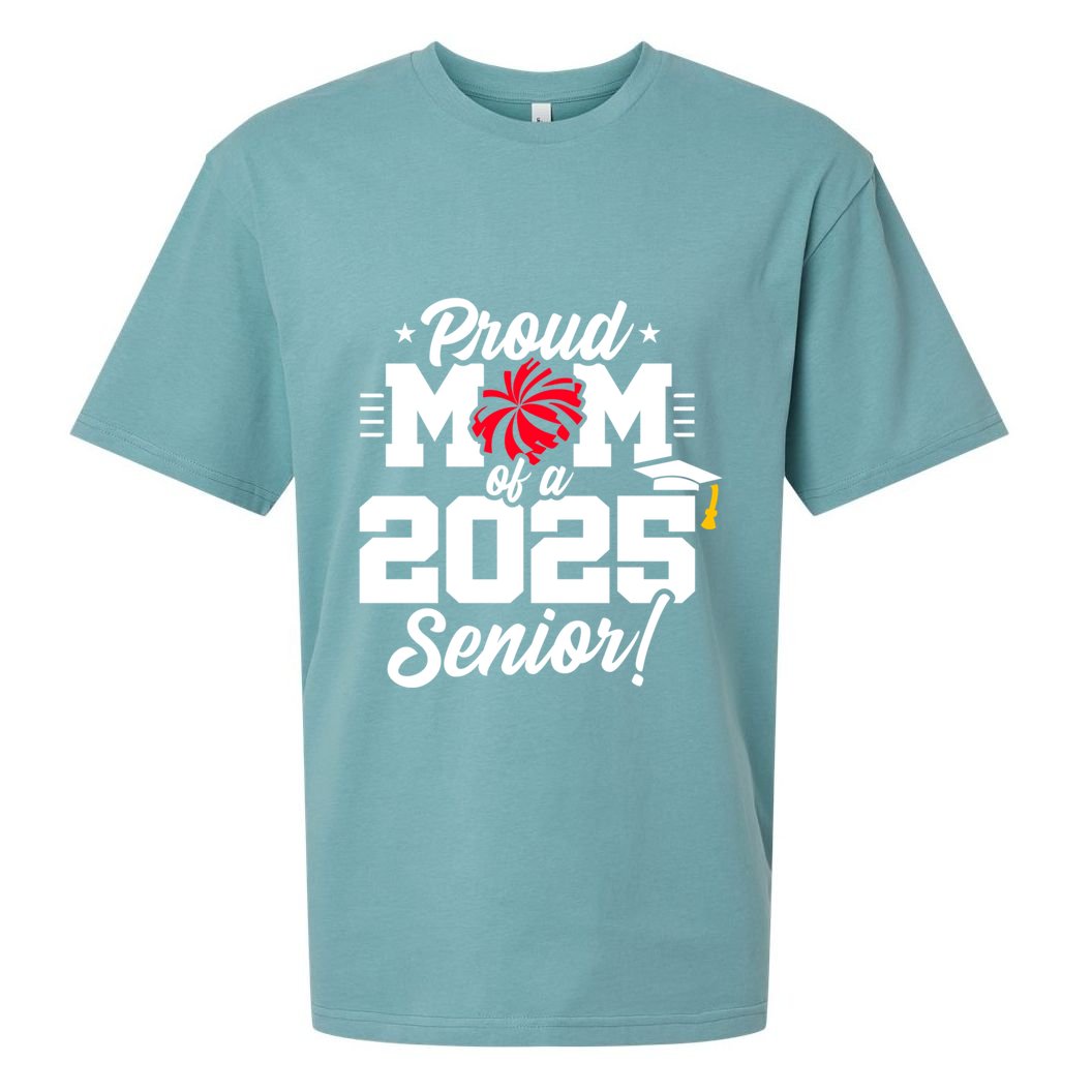 Class Of 2025 Senior Year Cheer Mom Senior 2025 Gift Sueded Cloud Jersey T-Shirt
