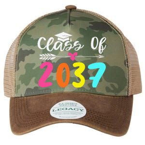 Class Of 2037 Grow With Me Graduation First Day Of School Love Legacy Tie Dye Trucker Hat