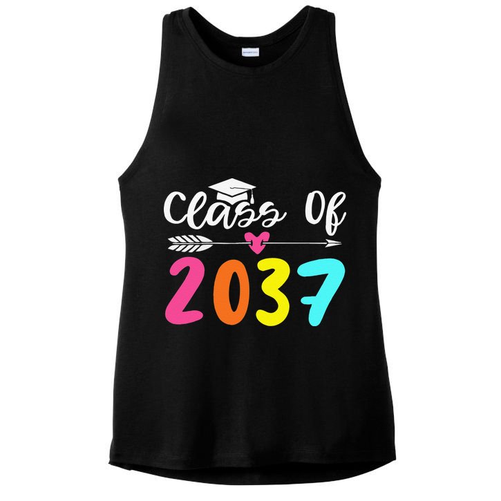 Class Of 2037 Grow With Me Graduation First Day Of School Love Ladies PosiCharge Tri-Blend Wicking Tank
