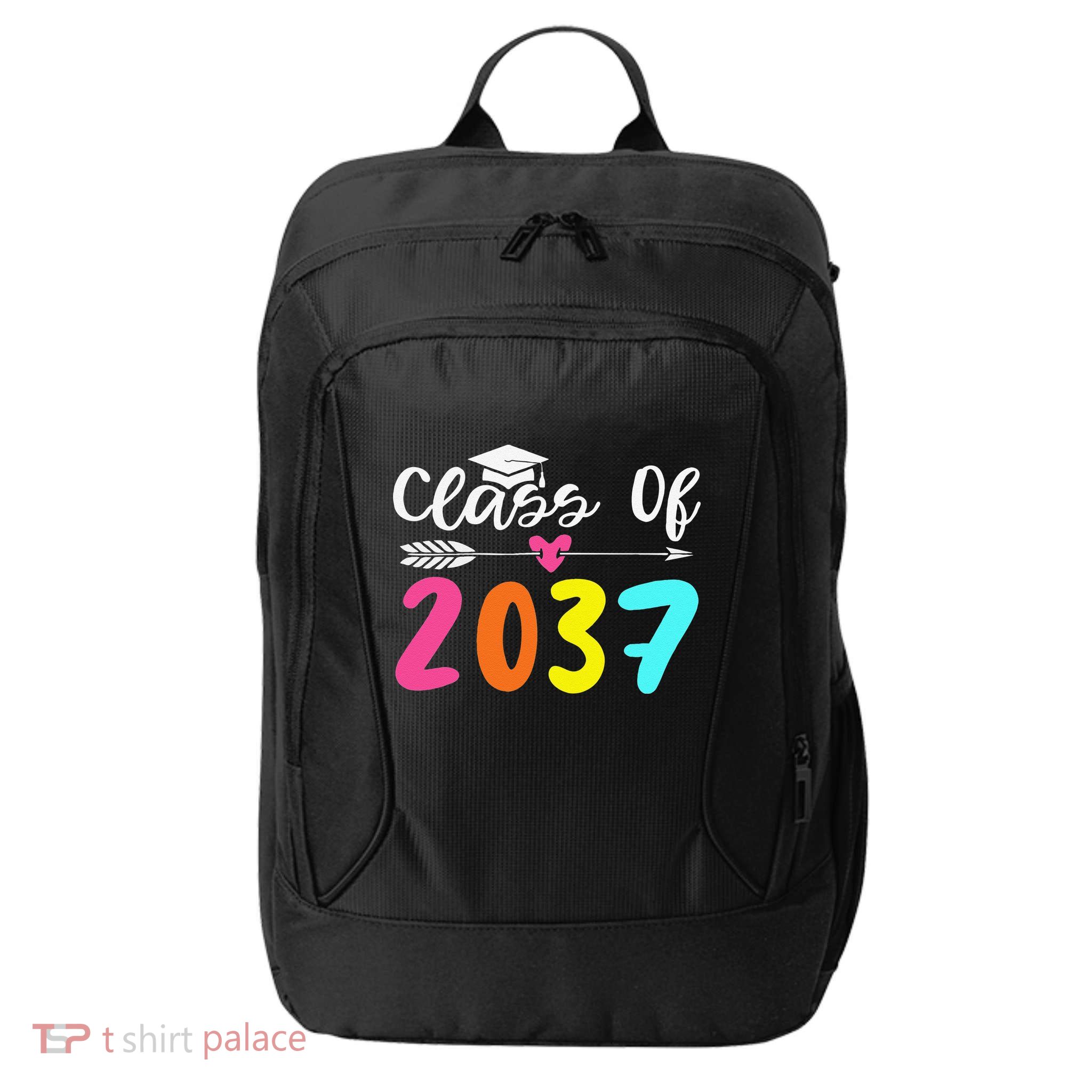 Class Of 2037 Grow With Me Graduation First Day Of School Love City Backpack