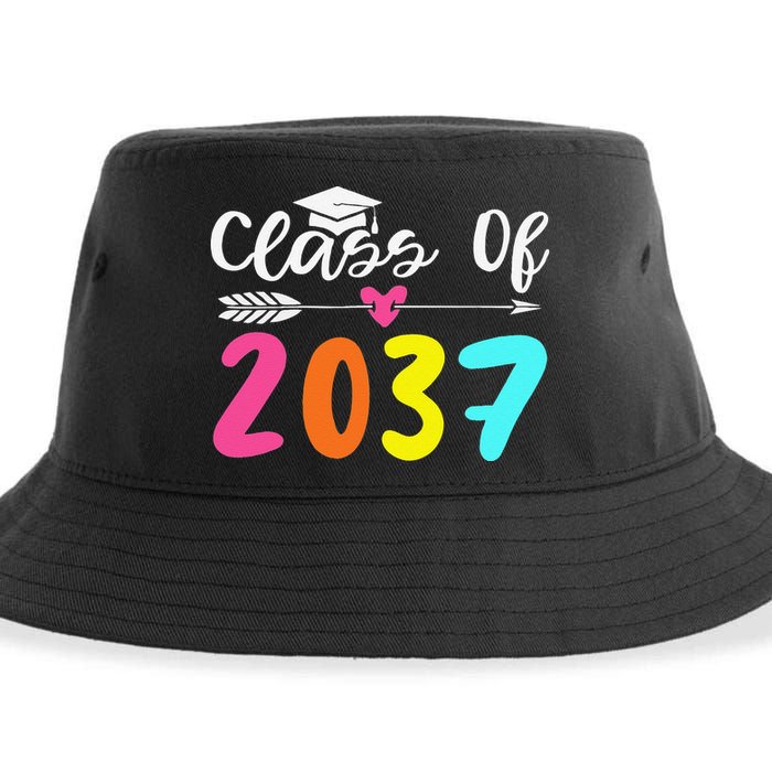 Class Of 2037 Grow With Me Graduation First Day Of School Love Sustainable Bucket Hat