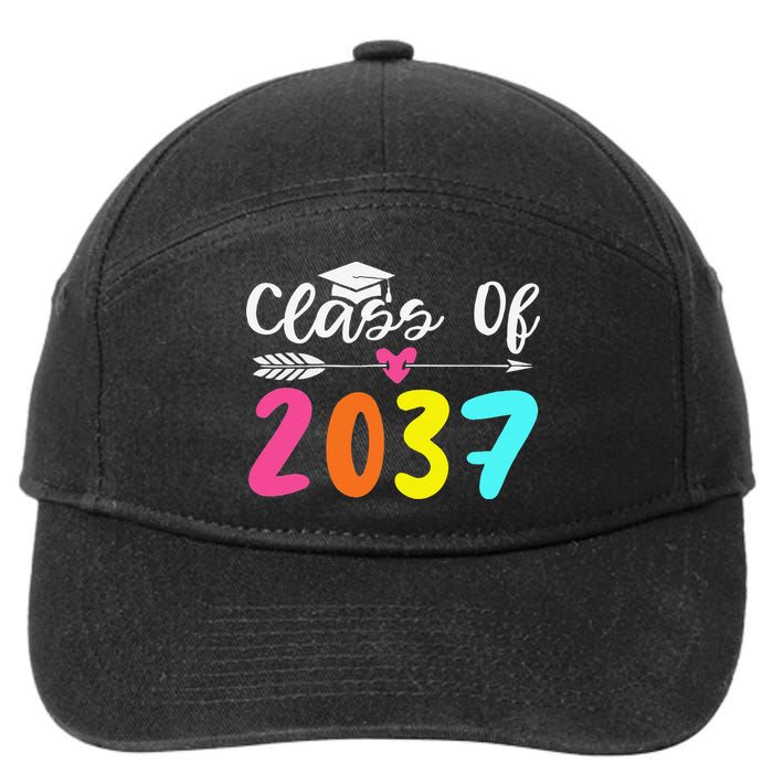 Class Of 2037 Grow With Me Graduation First Day Of School Love 7-Panel Snapback Hat