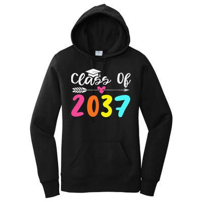 Class Of 2037 Grow With Me Graduation First Day Of School Love Women's Pullover Hoodie