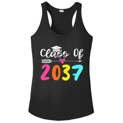 Class Of 2037 Grow With Me Graduation First Day Of School Love Ladies PosiCharge Competitor Racerback Tank