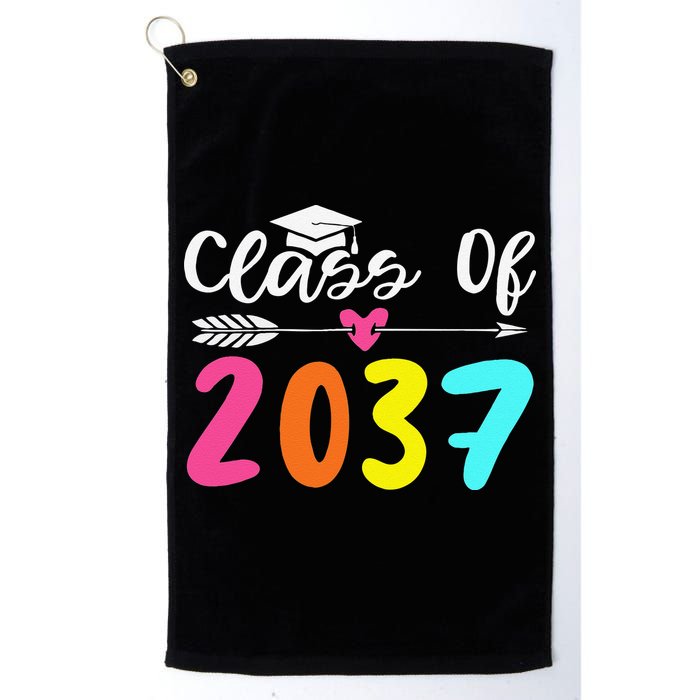 Class Of 2037 Grow With Me Graduation First Day Of School Love Golf Towel