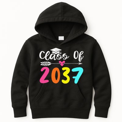 Class Of 2037 Grow With Me Graduation First Day Of School Love Kids Hoodie
