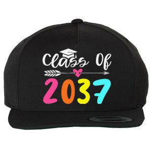 Class Of 2037 Grow With Me Graduation First Day Of School Love Wool Snapback Cap