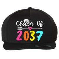Class Of 2037 Grow With Me Graduation First Day Of School Love Wool Snapback Cap
