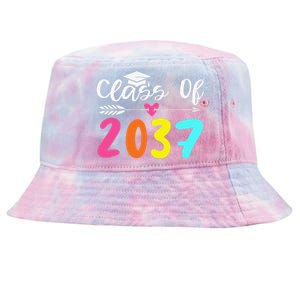 Class Of 2037 Grow With Me Graduation First Day Of School Love Tie-Dyed Bucket Hat