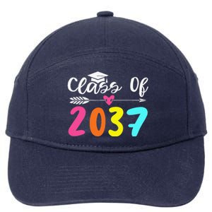 Class Of 2037 Grow With Me Graduation First Day Of School Love 7-Panel Snapback Hat