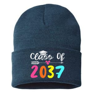 Class Of 2037 Grow With Me Graduation First Day Of School Love Sustainable Knit Beanie