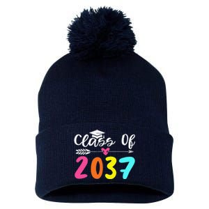 Class Of 2037 Grow With Me Graduation First Day Of School Love Pom Pom 12in Knit Beanie