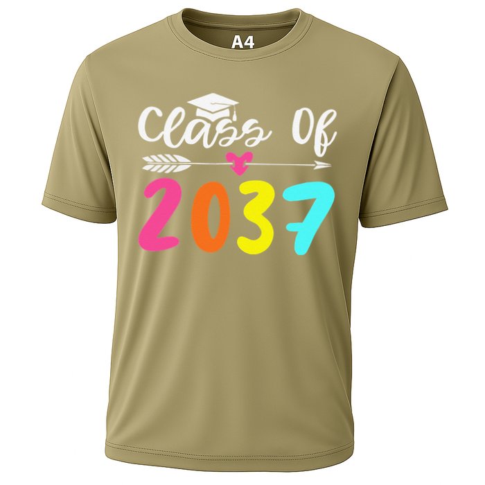 Class Of 2037 Grow With Me Graduation First Day Of School Love Cooling Performance Crew T-Shirt