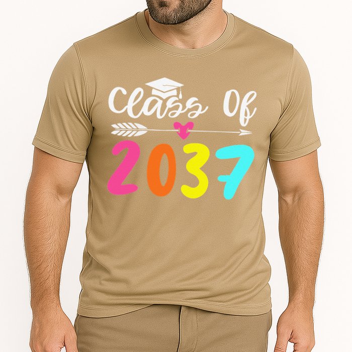 Class Of 2037 Grow With Me Graduation First Day Of School Love Cooling Performance Crew T-Shirt
