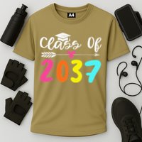 Class Of 2037 Grow With Me Graduation First Day Of School Love Cooling Performance Crew T-Shirt