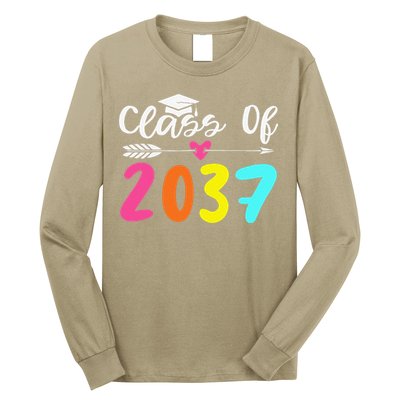 Class Of 2037 Grow With Me Graduation First Day Of School Love Long Sleeve Shirt
