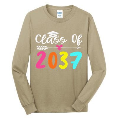 Class Of 2037 Grow With Me Graduation First Day Of School Love Tall Long Sleeve T-Shirt