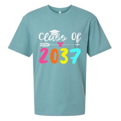 Class Of 2037 Grow With Me Graduation First Day Of School Love Sueded Cloud Jersey T-Shirt