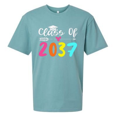 Class Of 2037 Grow With Me Graduation First Day Of School Love Sueded Cloud Jersey T-Shirt