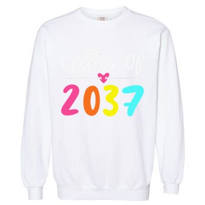 Class Of 2037 Grow With Me Graduation First Day Of School Love Garment-Dyed Sweatshirt
