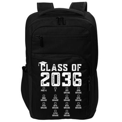 Class Of 2036 Grow With Me Shirt With Space For Checkmarks Impact Tech Backpack