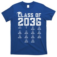 Class Of 2036 Grow With Me Shirt With Space For Checkmarks T-Shirt