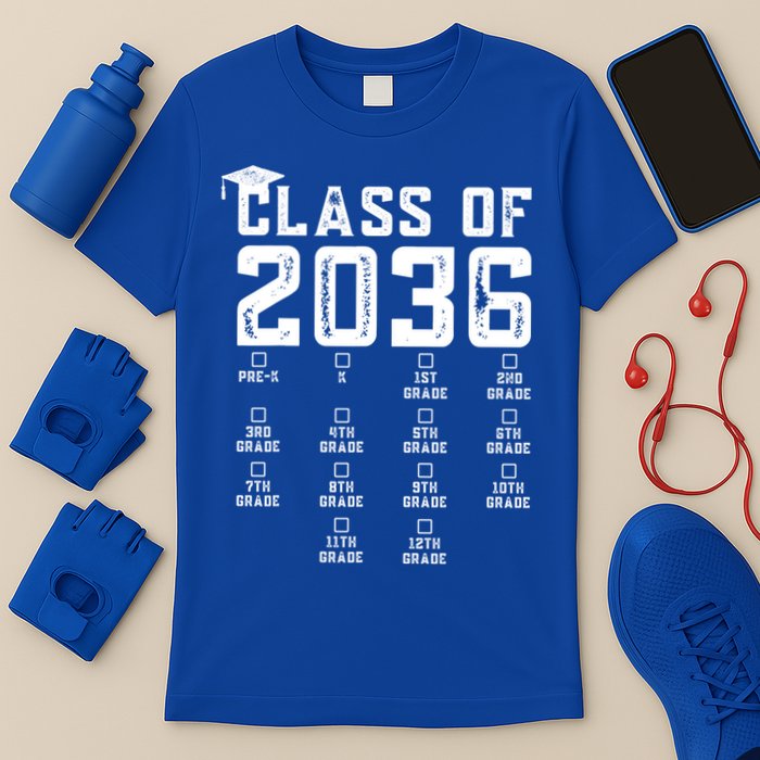 Class Of 2036 Grow With Me Shirt With Space For Checkmarks T-Shirt