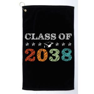 Class Of 2038 Grow With Me First Day School Back To School Platinum Collection Golf Towel