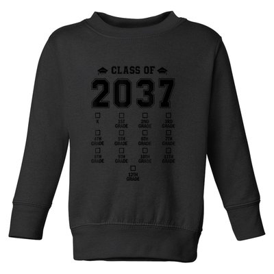 Class Of 2037 Grow With Me Prek To 12th Grade Gift Toddler Sweatshirt