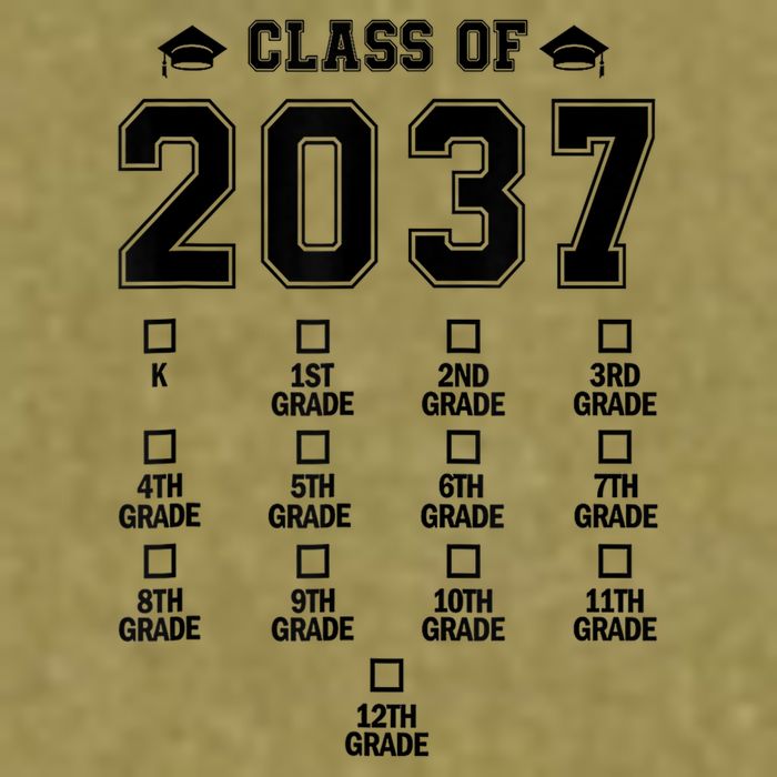 Class Of 2037 Grow With Me Prek To 12th Grade Gift Garment-Dyed Women's Muscle Tee