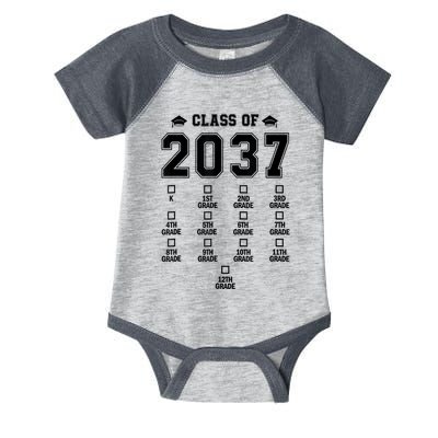 Class Of 2037 Grow With Me Prek To 12th Grade Gift Infant Baby Jersey Bodysuit